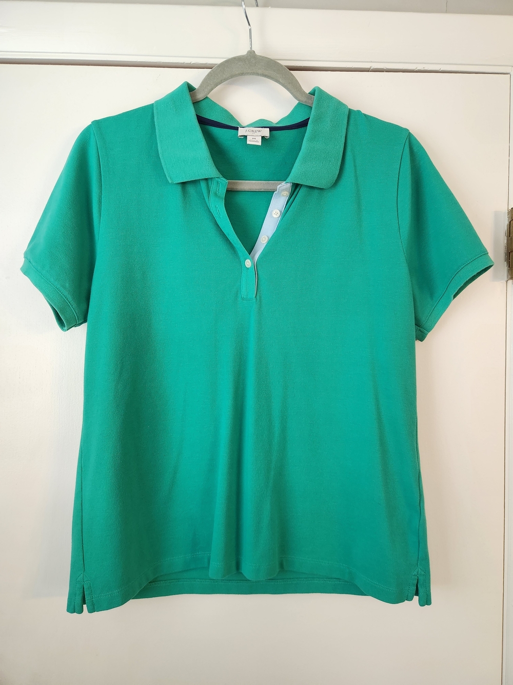 J. Crew Women's Green Short-Sleeve Polo